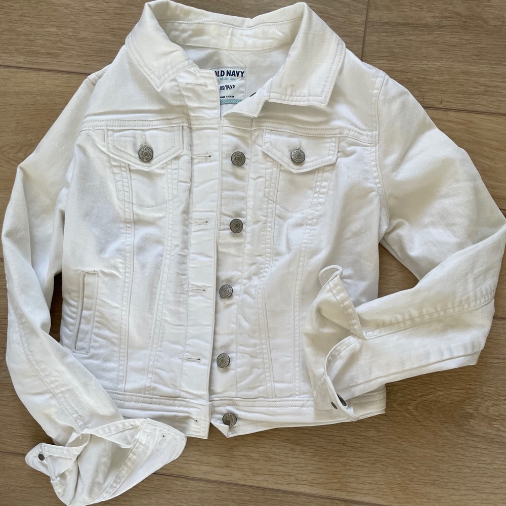 Old Navy white denim jacket